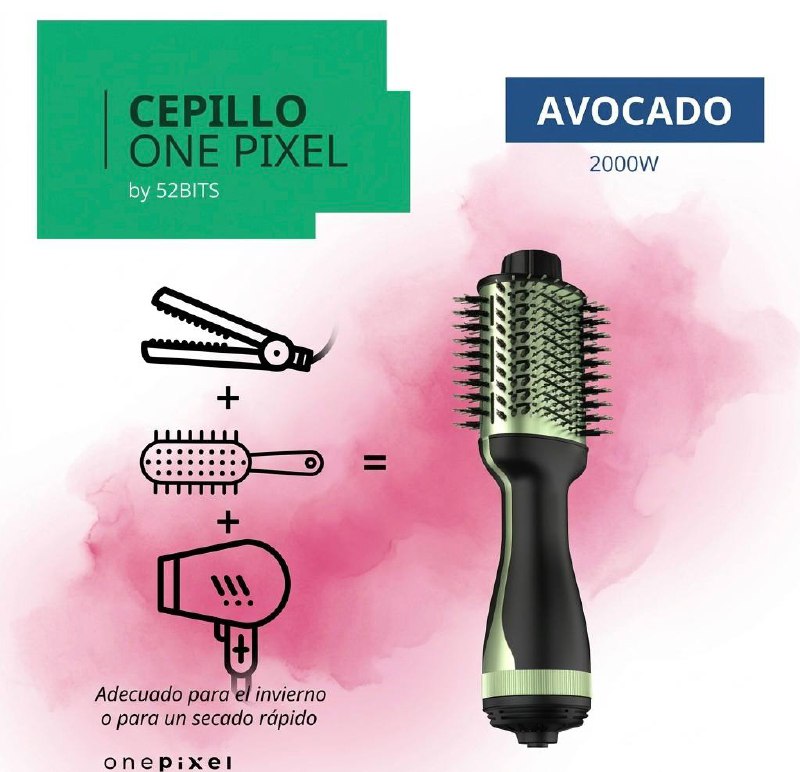 🥑✨ Cepillo Secador Aguacate 3D