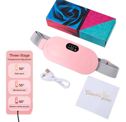 Querova® – Cinturón Térmico Masajeador Contra Cólicos USB